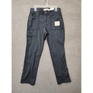Sonoma Straight Leg Convertible Cargo Pants Womens 10 Gray Roll Up NEW